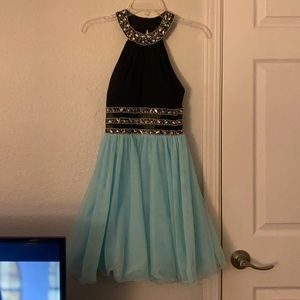 Blue/black homecoming dress